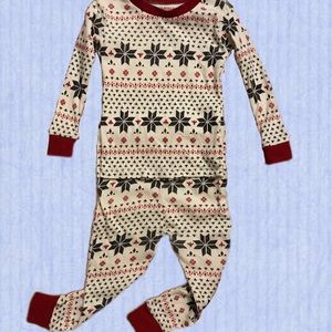 Burt's Bee unisex holiday snug fit pajamas 18M